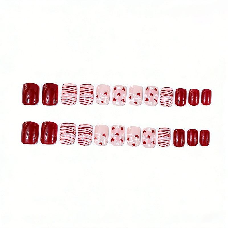 Romantic Heart-Themed Nail Art Enhancements Kalsten