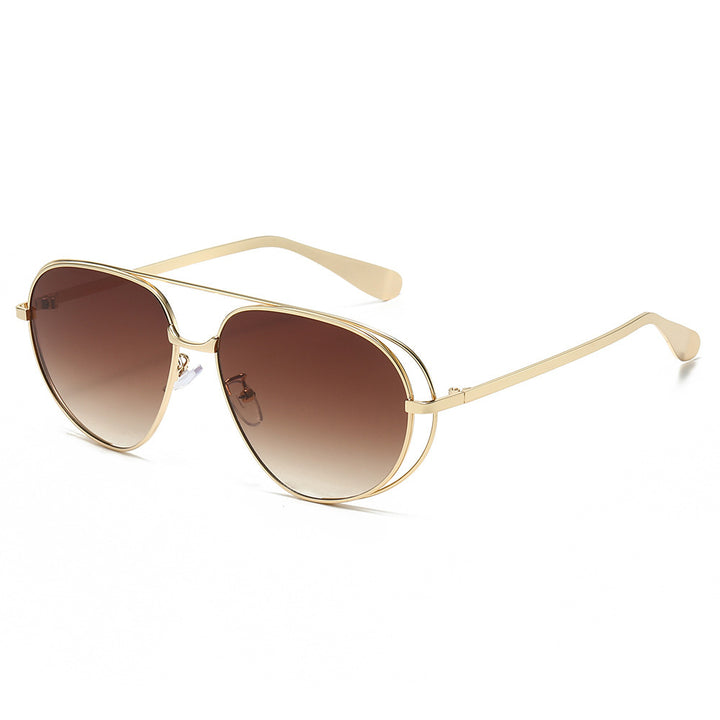 Stylish Aviator Sunglasses with Blue Lenses Kalsten