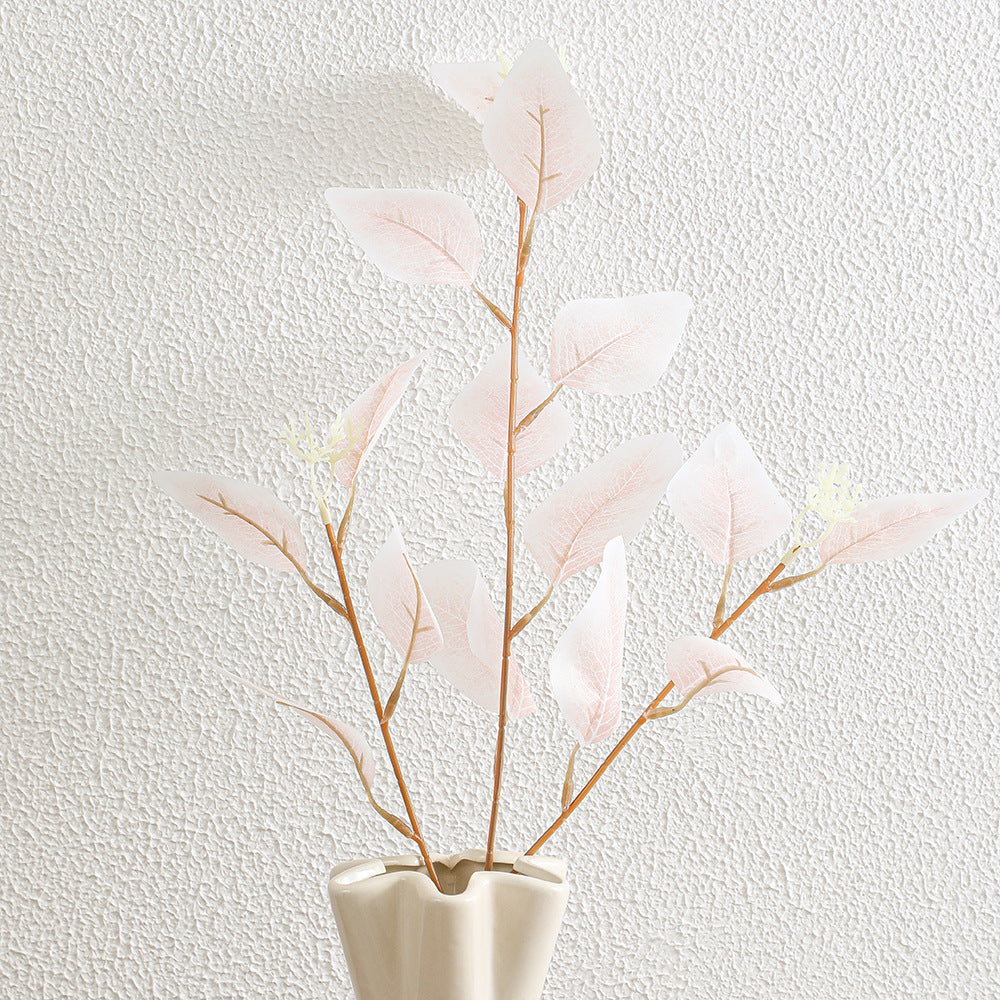 Decorative artificial flower branch with delicate leaves