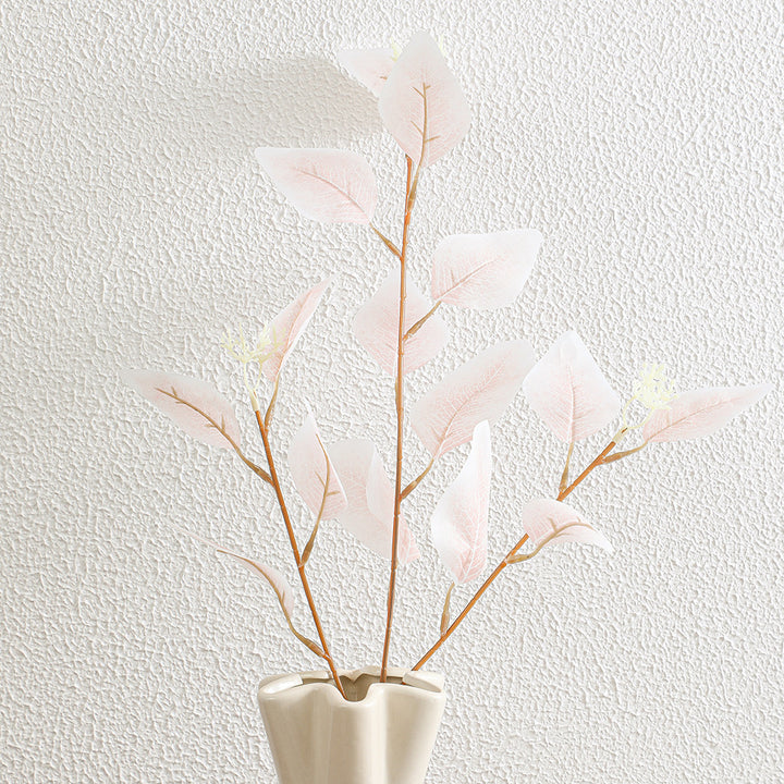 Decorative artificial flower branch with delicate leaves