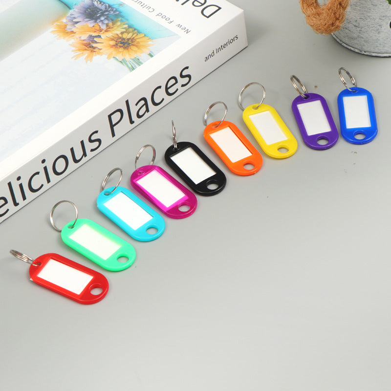 Unisex writable keychain with clear labeling field Kalsten