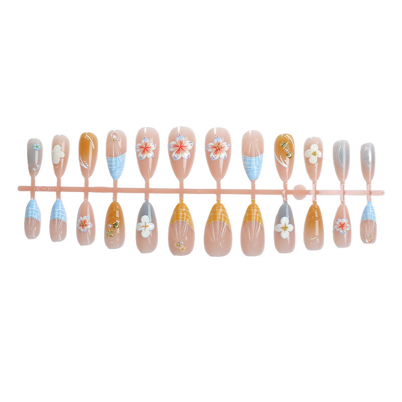 Artistic Floral-Design Press-On Nails