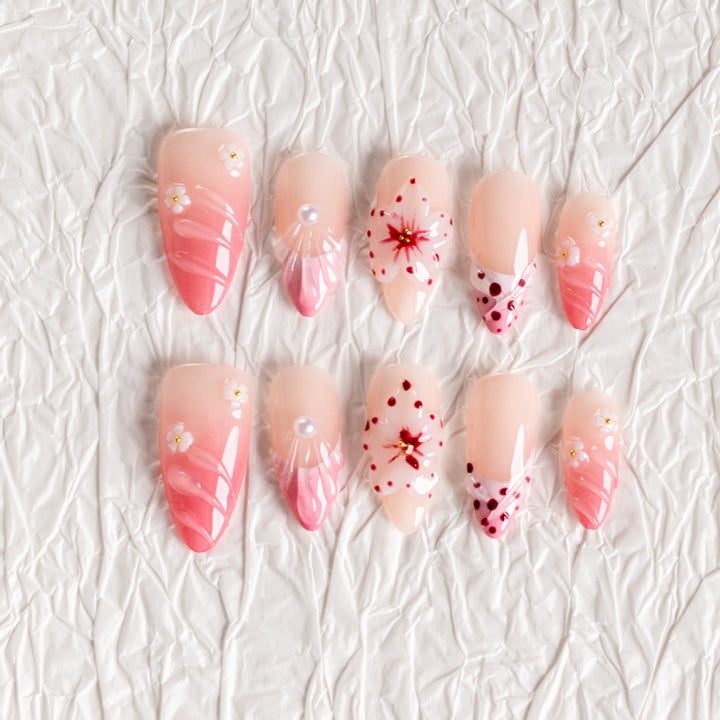 Floral-Themed Press-On Nail Collection