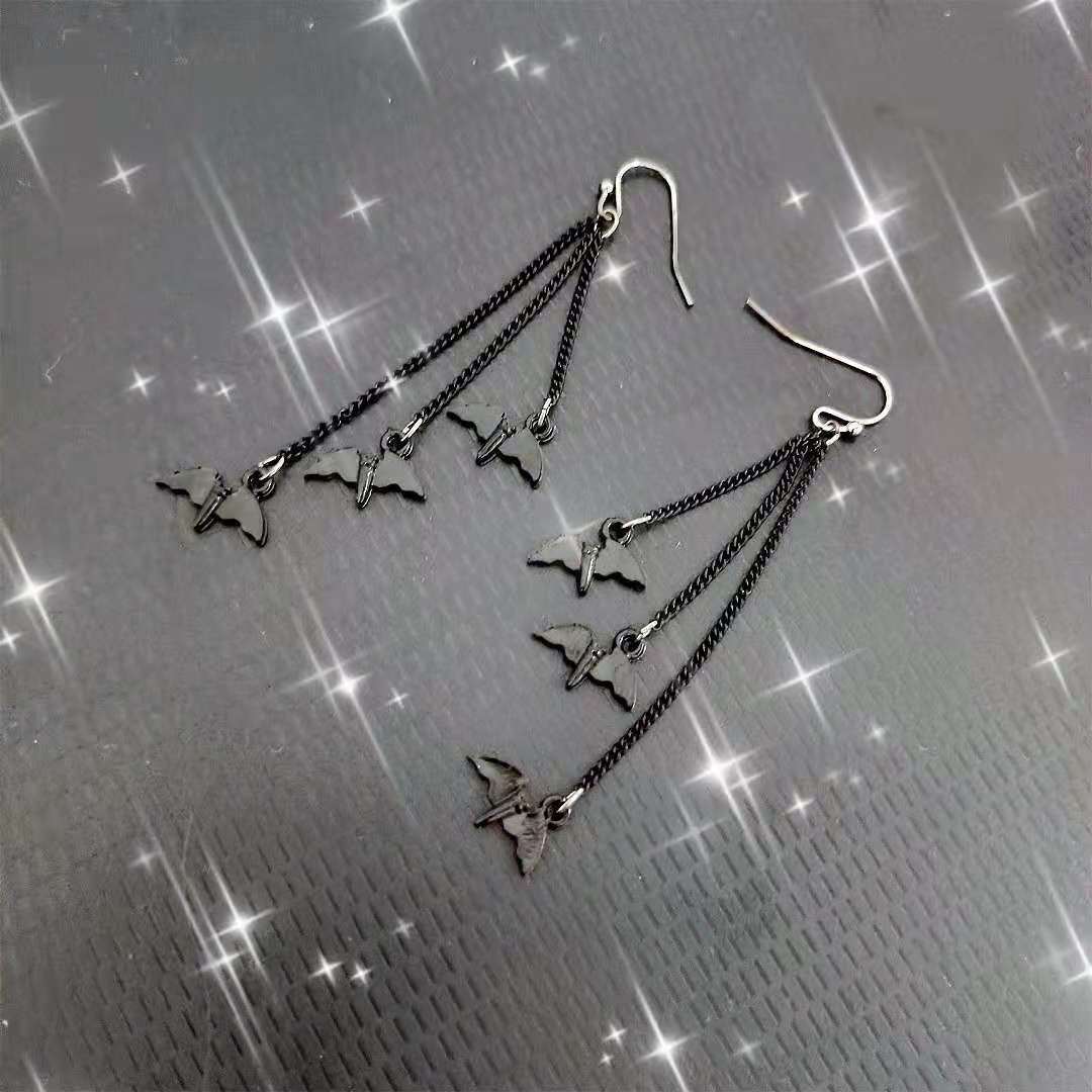 Gothic Bat Dangle Earrings Kalsten