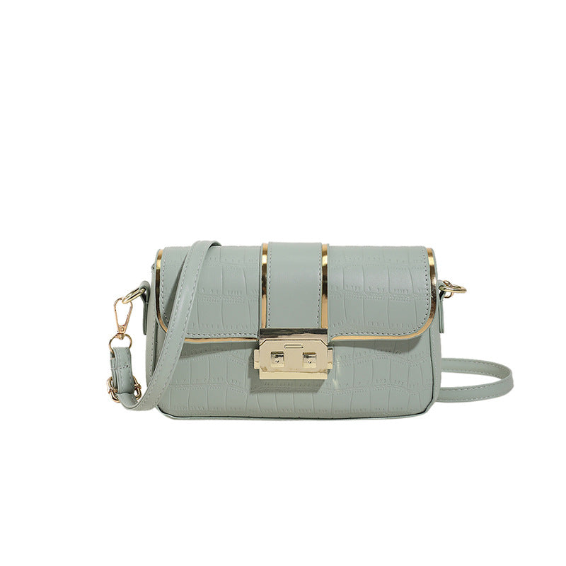 Elegant Crocodile-Textured Crossbody Handbag