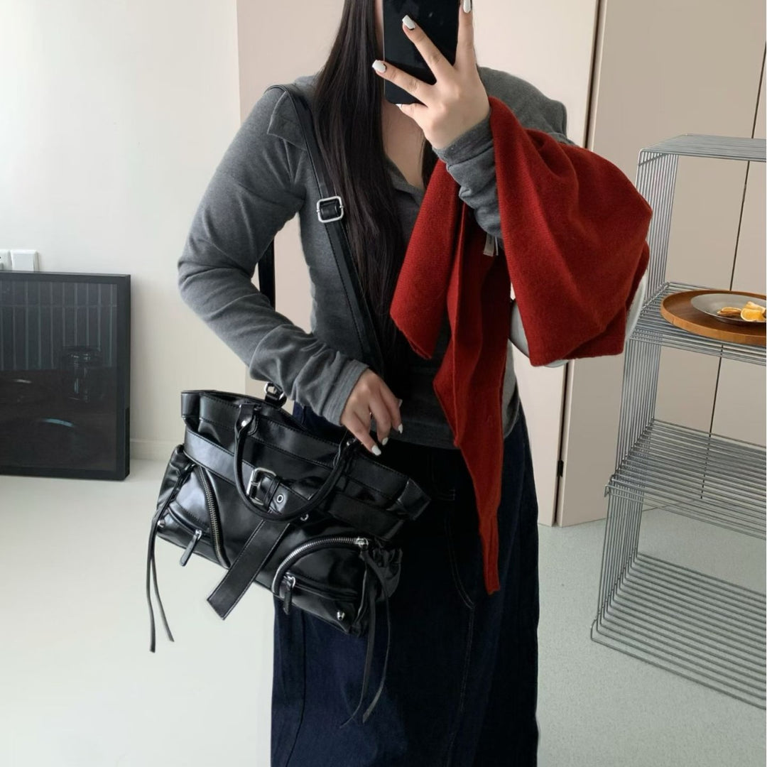 Structured Leather Handbag