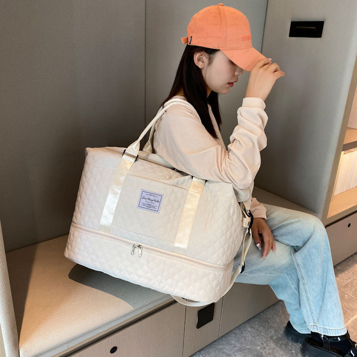 Quilted Multi-Pocket Travel Duffel