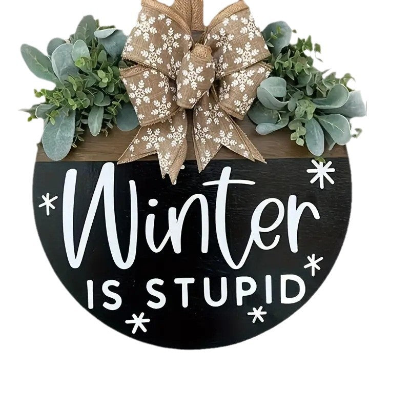 Decorative Wooden Wall Sign with Floral Accent