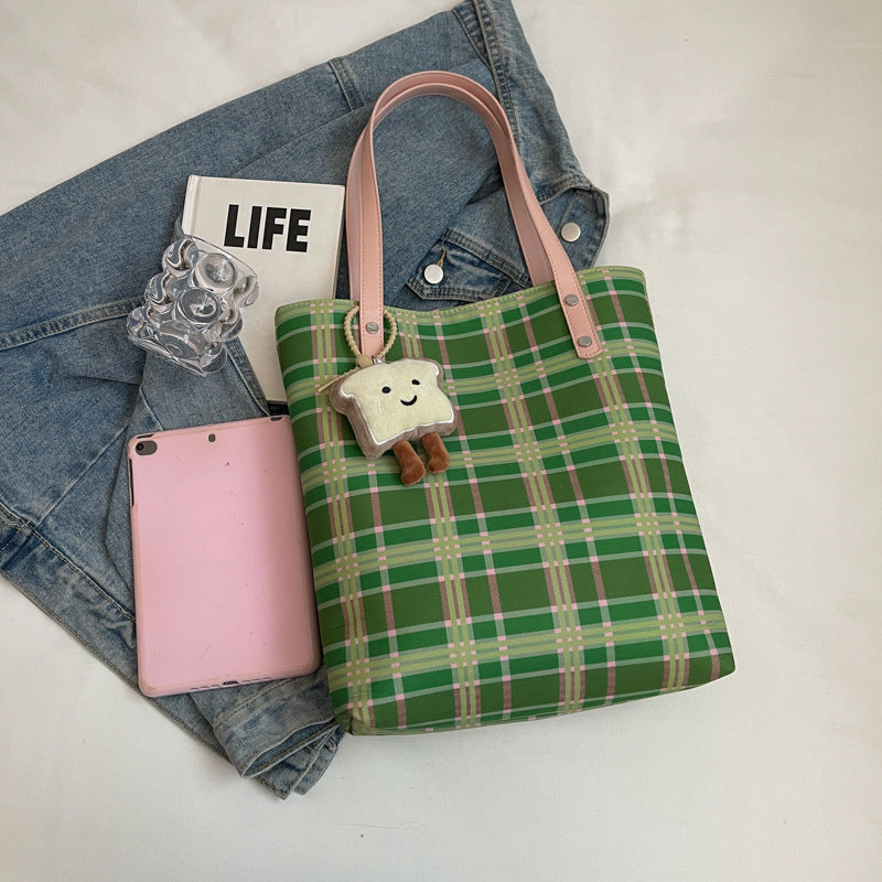 Stylish Checkered Tote