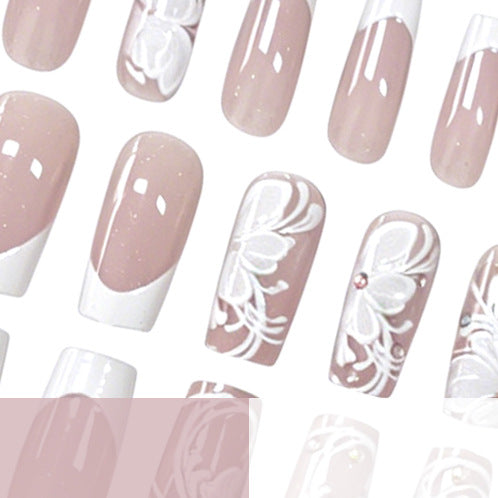 Elegant Floral Acrylic Nail Art Kalsten