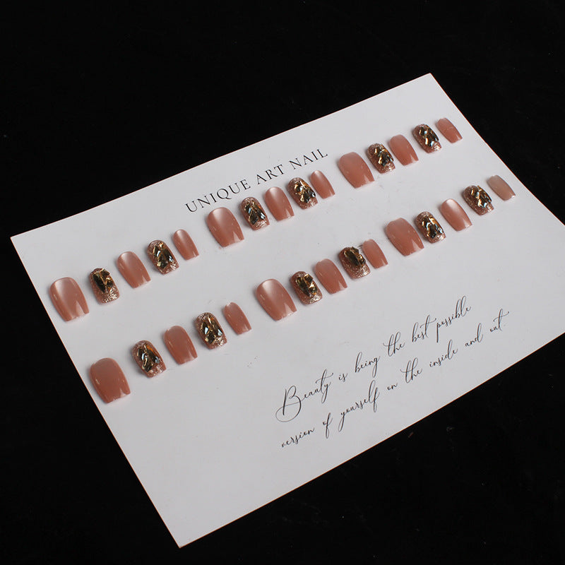 Premium Crystal-Embellished Press-On Nail Set Kalsten