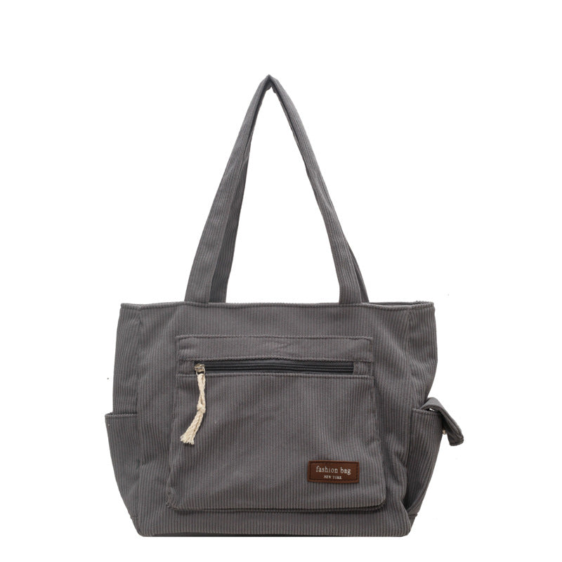 Corduroy Fashion Tote Bag