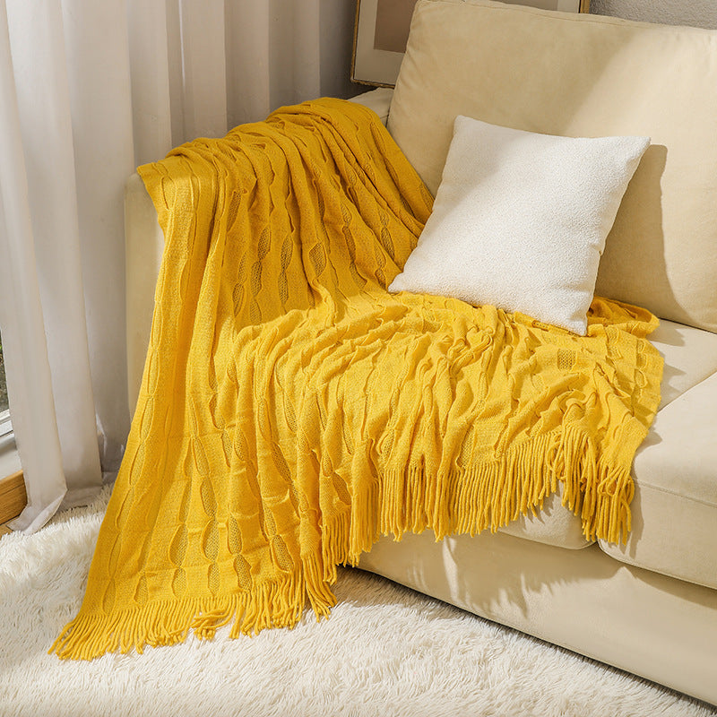 Cozy Textured Throw Blanket Kalsten