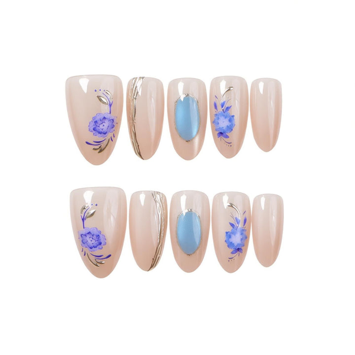 Elegant Floral Design Press-On Nails Kalsten