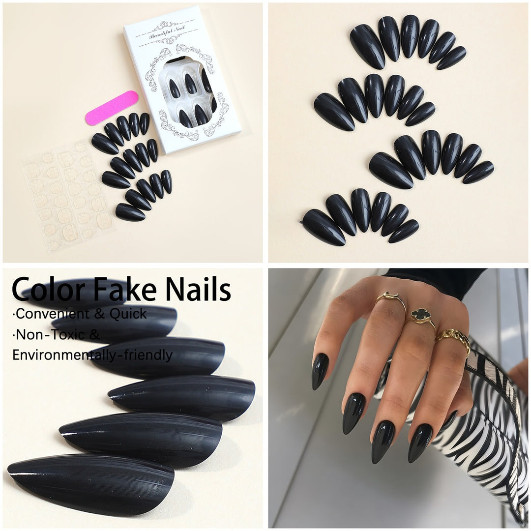 Artificial nail set with elegant stiletto tips and matte finish Kalsten