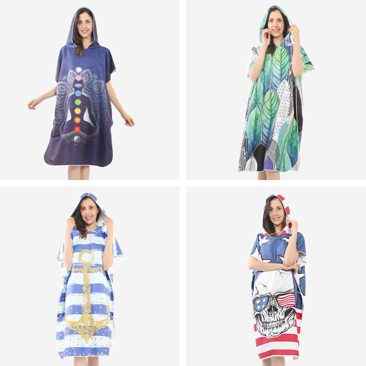 Beach dress with tropical print Kalsten