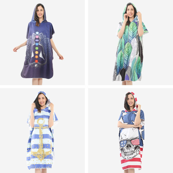 Beach dress with tropical print Kalsten