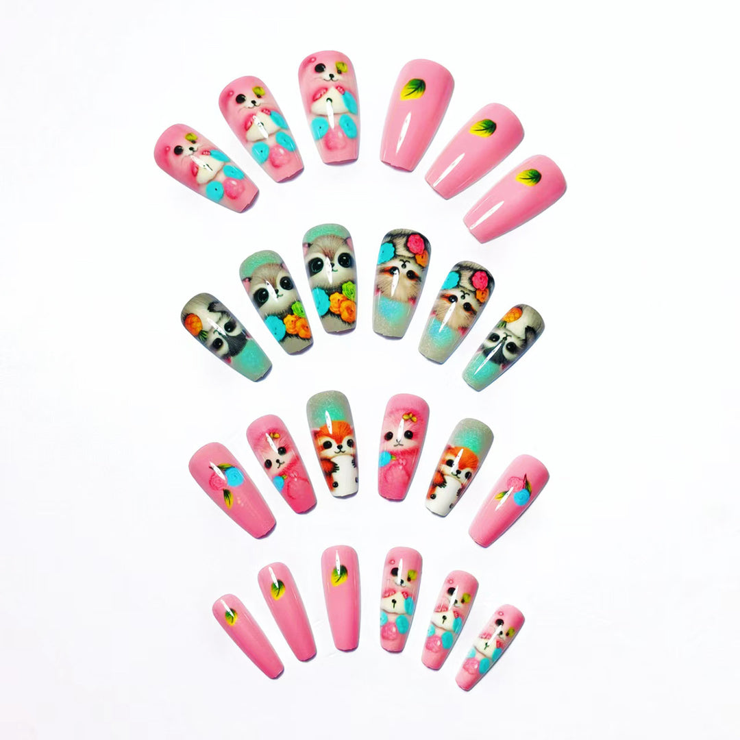 Creative Art Nails with Playful Animal Motifs Kalsten