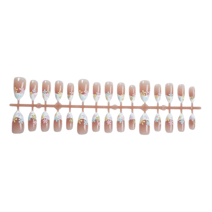 Decorative Floral Press-On Nail Art Set 1790738579