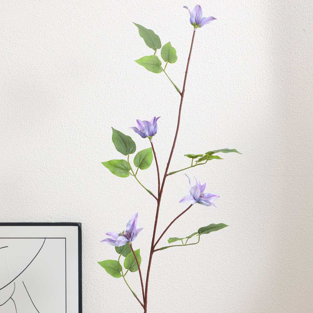 Artificial flower branch with lifelike fig tree leaves