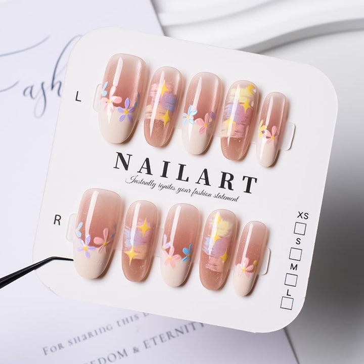 Luxury Ombre Leopard Print Press-On Nail Set Kalsten