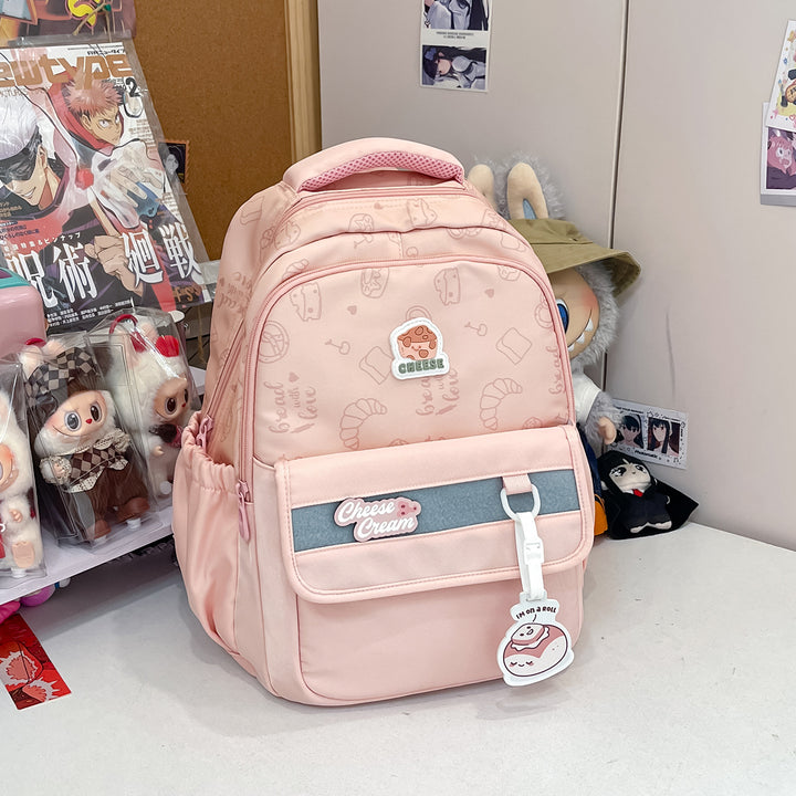 Playful Graphic-Embellished School Backpack