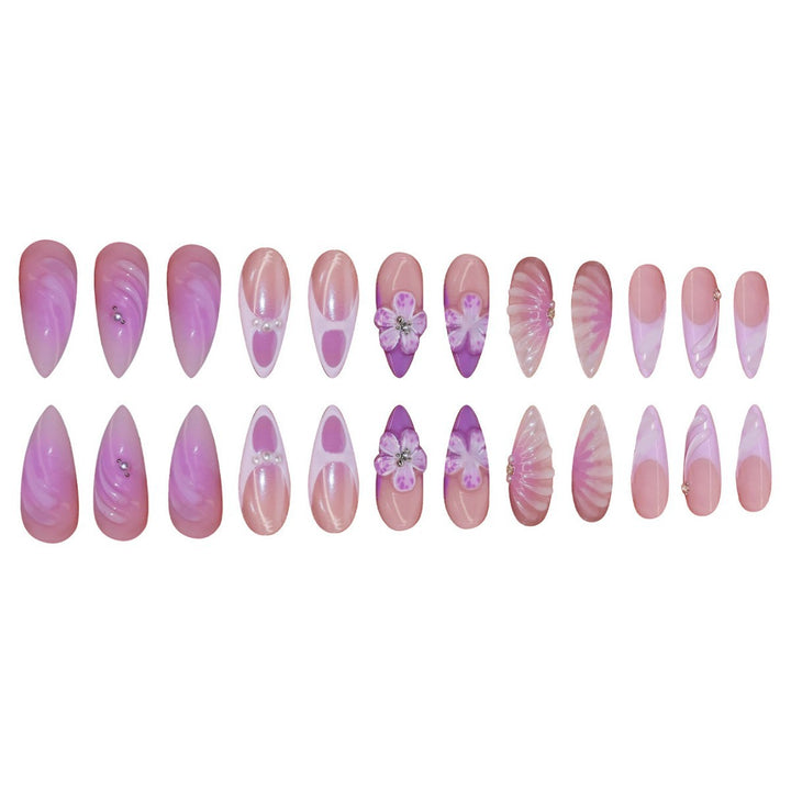 3D Decorative Floral Press-On Nail Extensions Kalsten