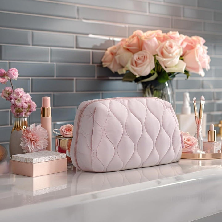 Quilted Cosmetic Pouch