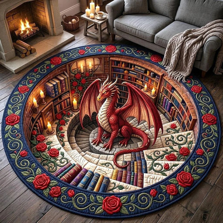 Artistic Dragon-Themed Area Rug