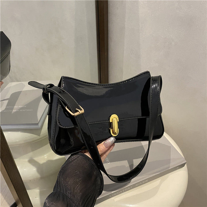 Elegant Structured Patent Leather Handbag