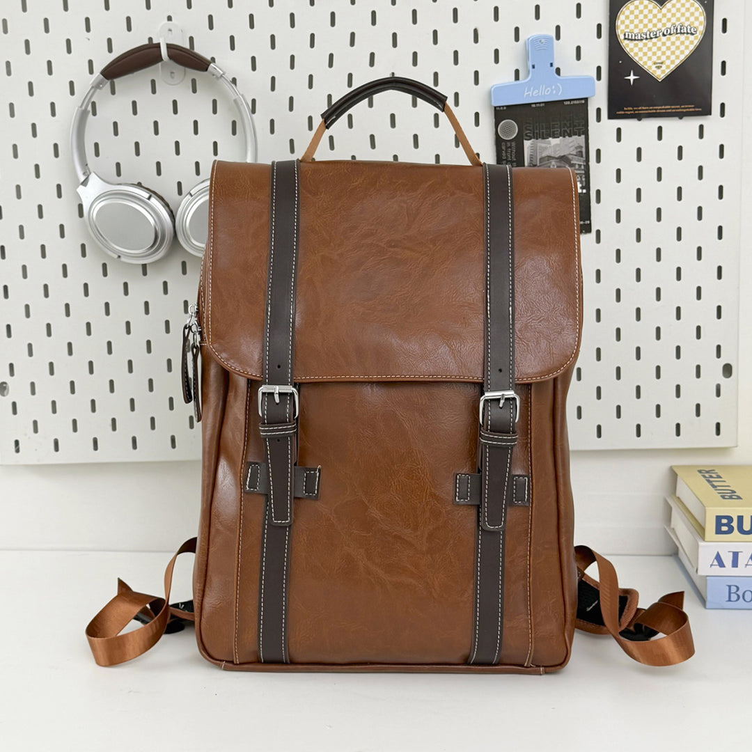 Stylish Leather Laptop Backpack