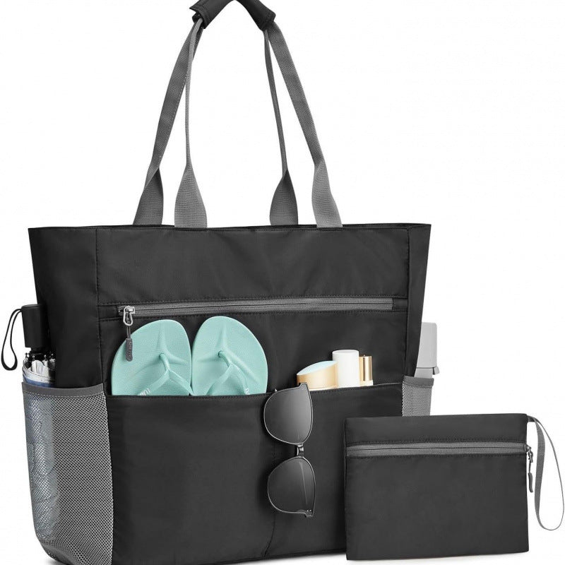 Multifunctional Beach Bag with Separate Cosmetic Pouch Kalsten