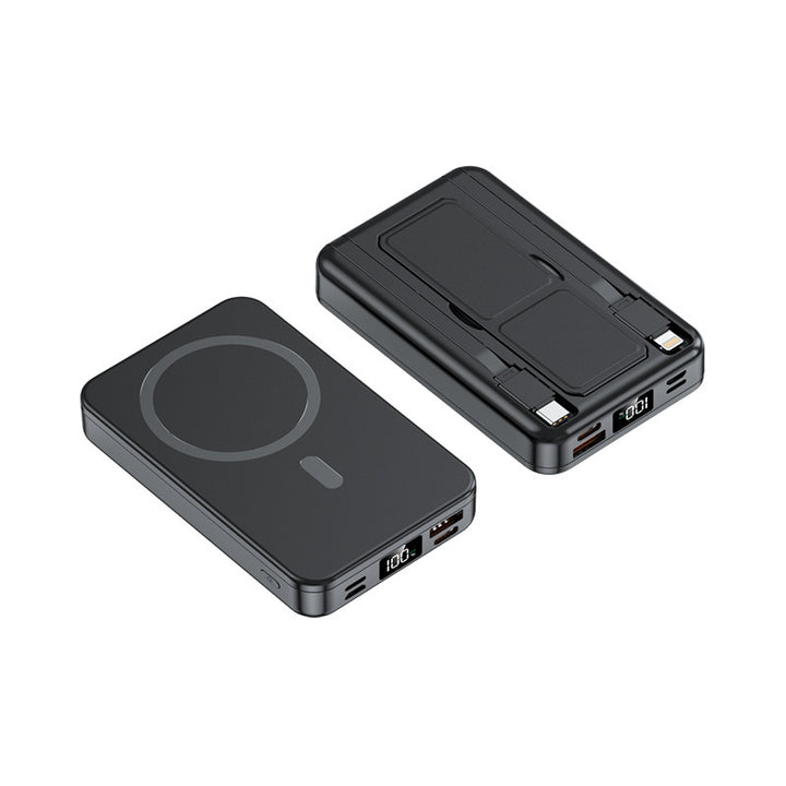 Magnetic portable charger with integrated cable Kalsten
