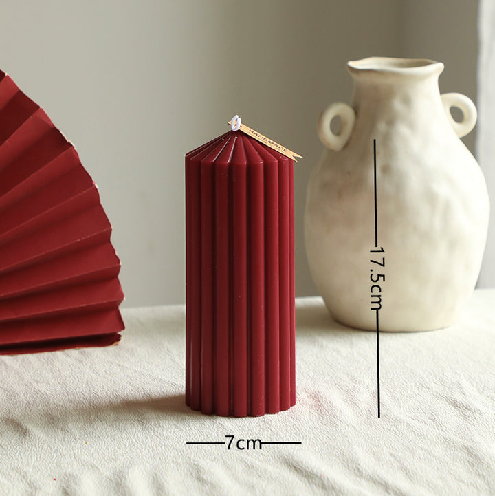 Twisted Spiral Taper Candle Pair Decorative Scented Home Accent
