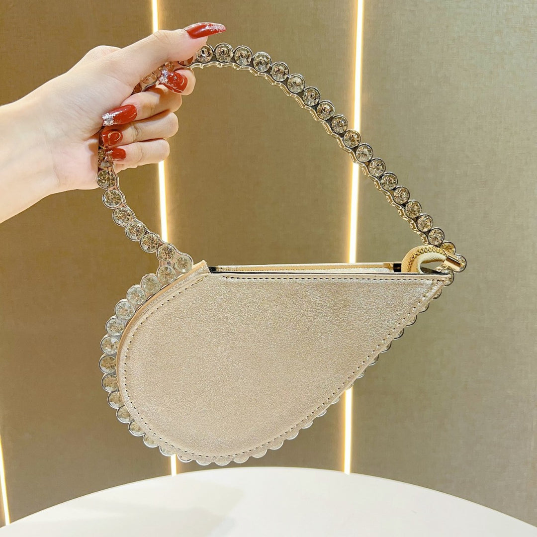Rhinestone-Accented Evening Handbag