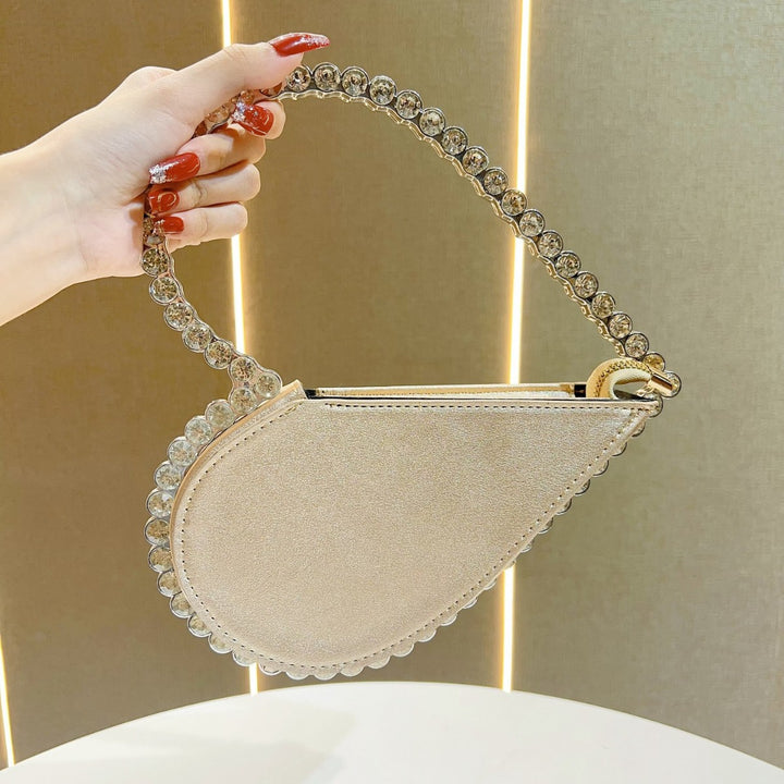Rhinestone-Accented Evening Handbag