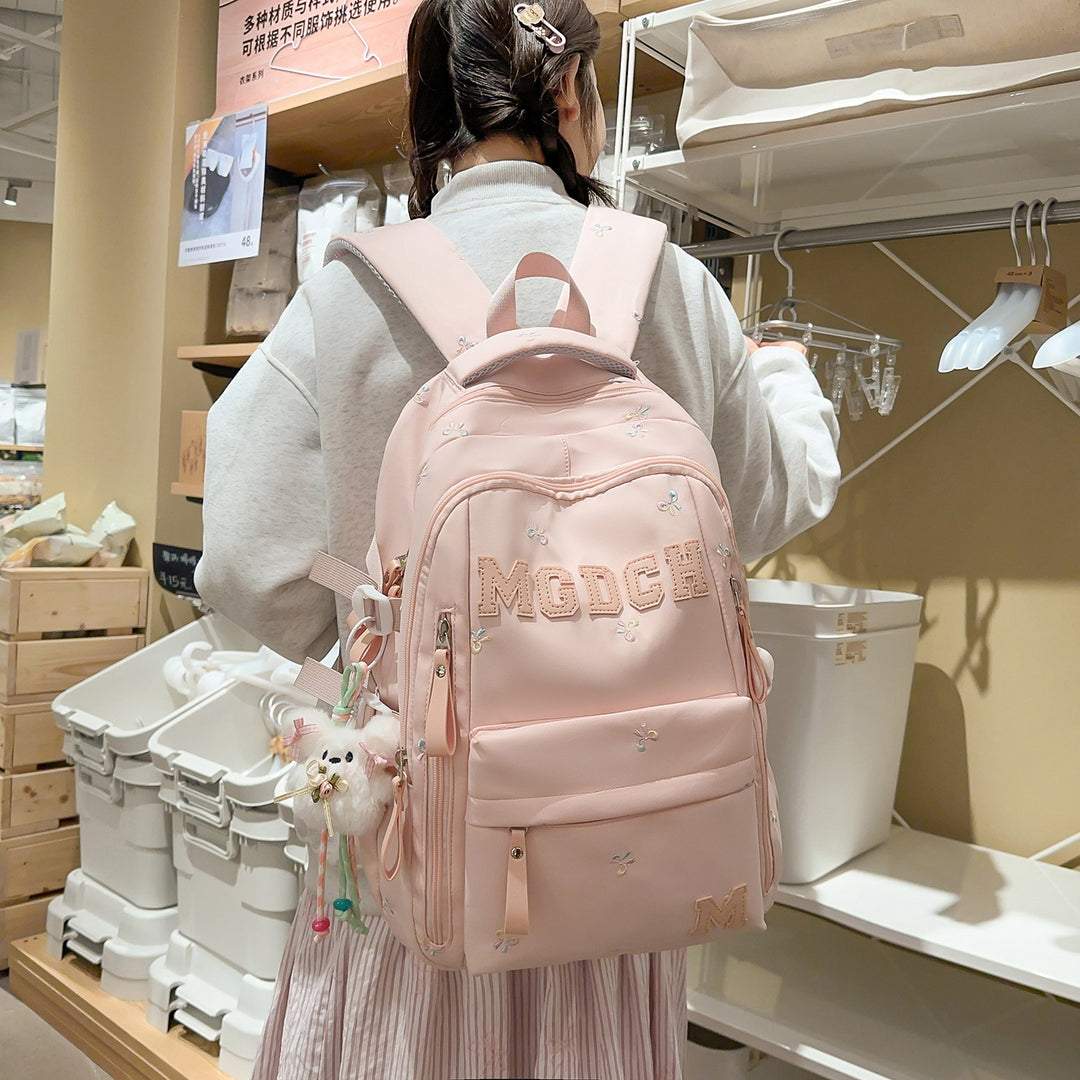 Embroidered Floral Printed Backpack Kalsten