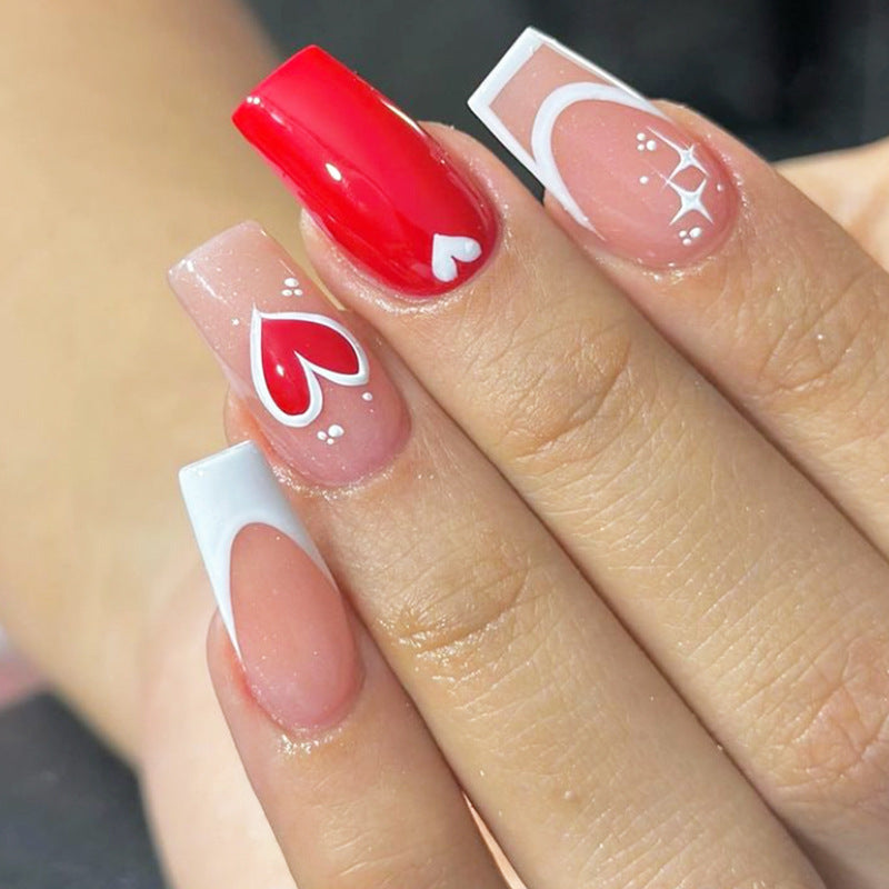 Heart-Themed Press-On Nails Kalsten