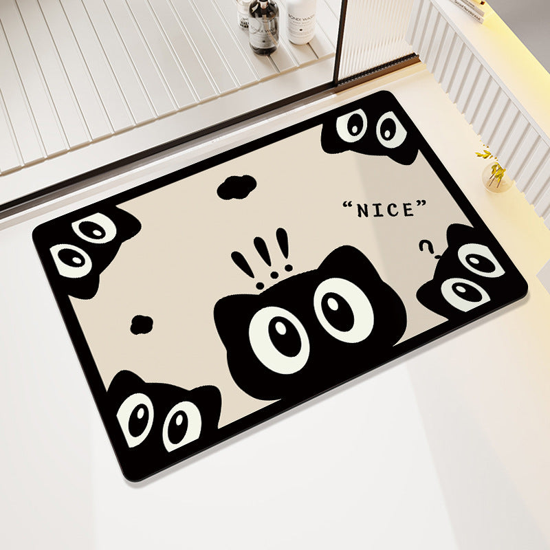 Playful Cow-Themed Bathroom Mat Kalsten