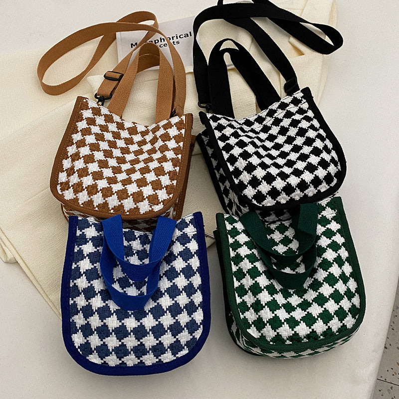 Textured Woven Handbag