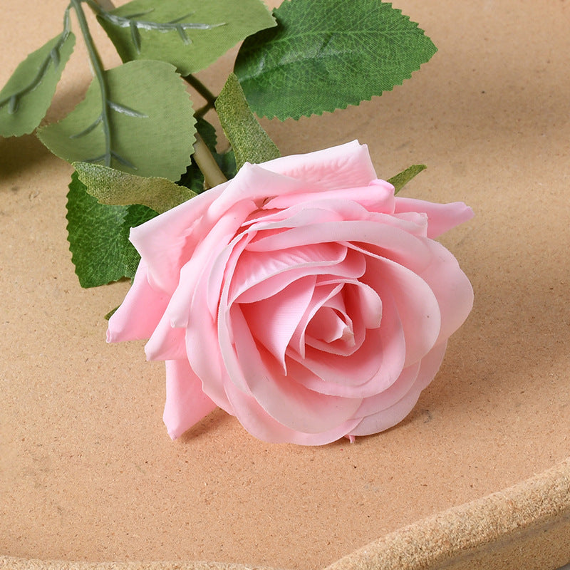 Realistic Silk Rose Decoration