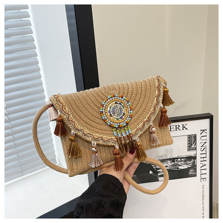 Bohemian-Inspired Handcrafted Beaded Clutch Kalsten