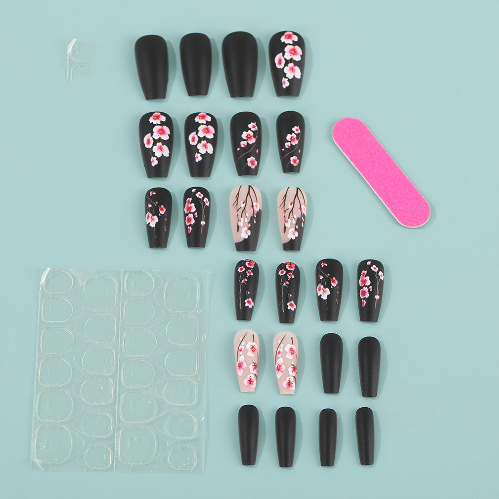 Artificial nails with timeless cherry blossom designs Kalsten