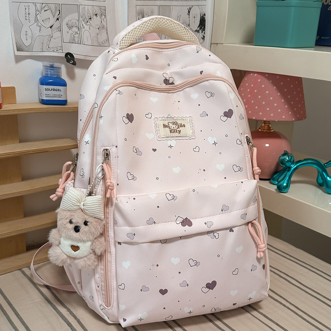 Cute Heart-Patterned Backpack Kalsten
