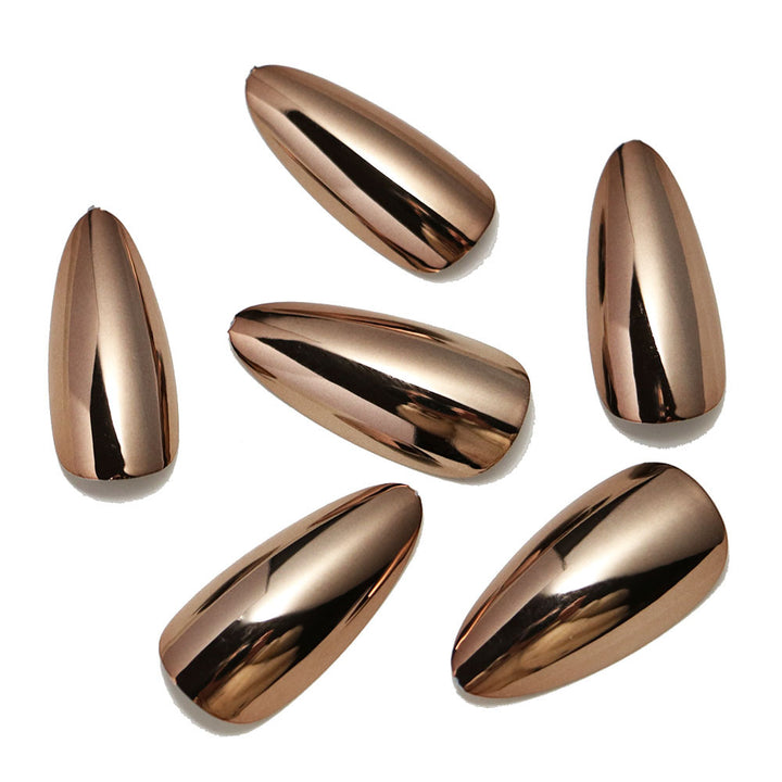 Metallic Stiletto Press-On Nails Kalsten
