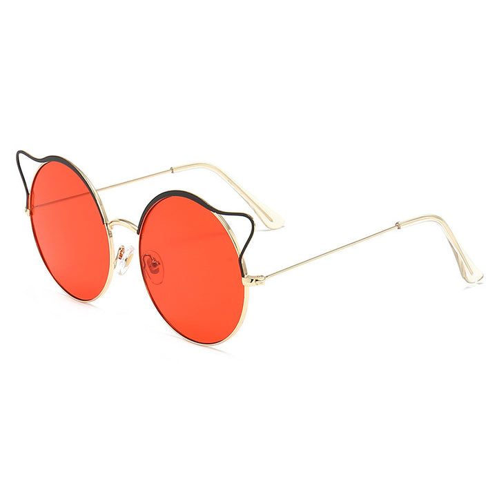 Fashionable Cat-Eye Sunglasses with Mirrored Lenses Kalsten