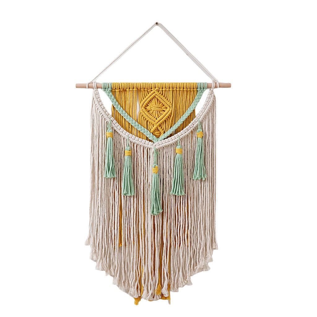 Macramé Wall Hanging Tapestry with Decorative Fringe Kalsten