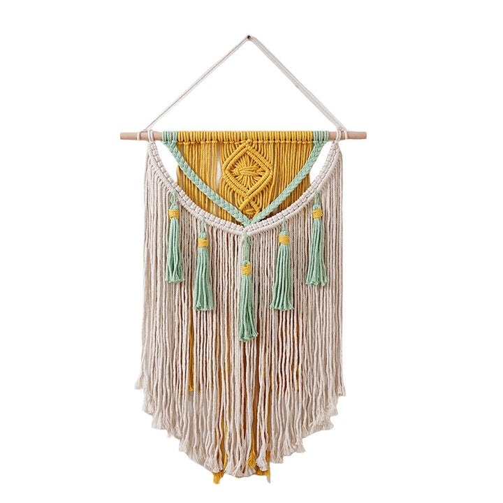 Macramé Wall Hanging Tapestry with Decorative Fringe Kalsten