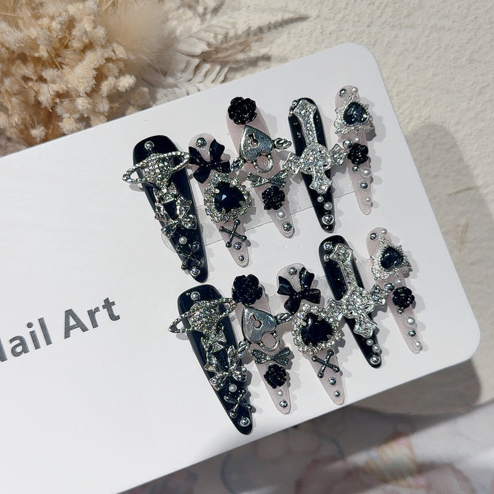 Decorative Rhinestone Embellished Hair Clips Set