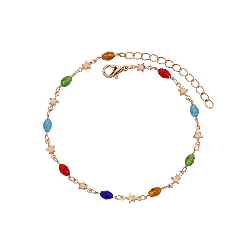 Colorful Star Charm Anklet Kalsten